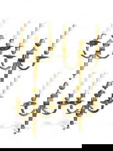 4 Bronze Electrified Candelabra Sconces.: This French Empire style set of 4 sconces looks to be in overall good cosmetic condition. Each sconce has two candelabra