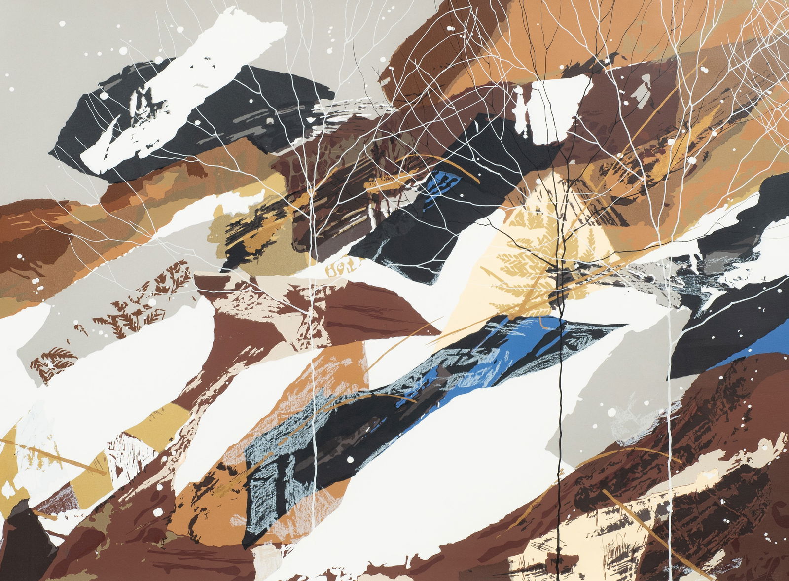 Large Abstract Serigraph, Signed. (1 of 5)