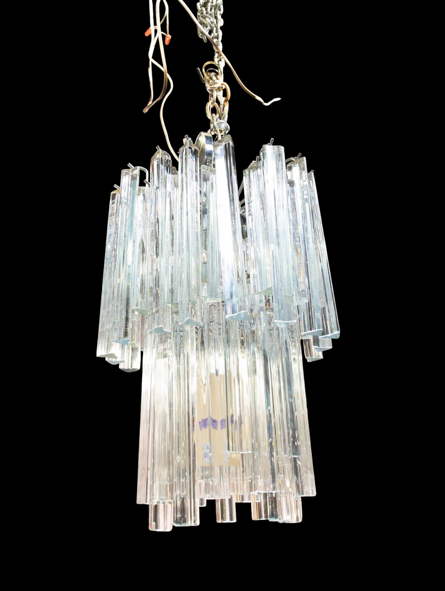 Murano ? Venini Style Mid Century Glass Chandelier (1 of 4)