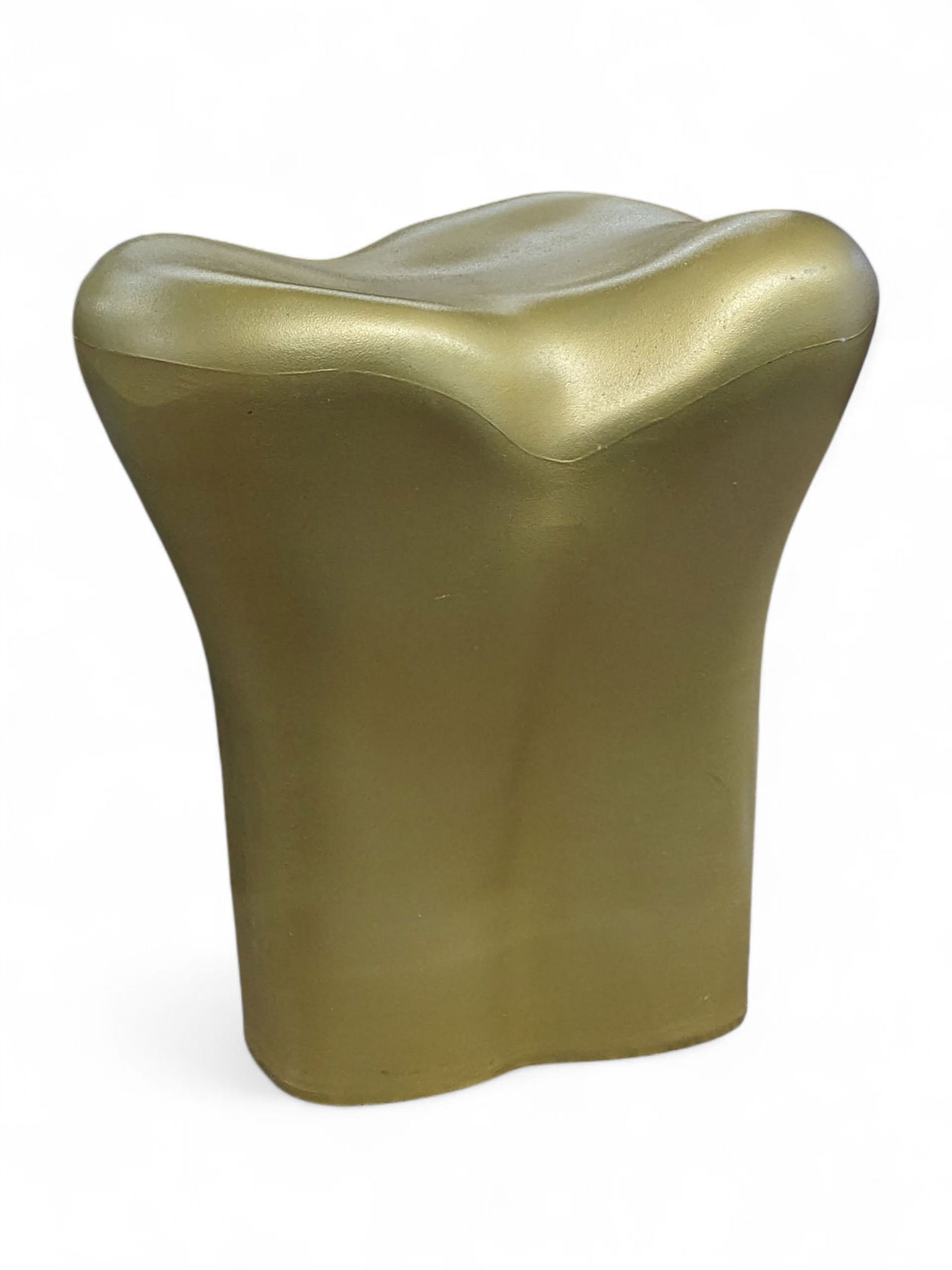Philippe Starck "The Tooth" Stool.: The stool is marked on the bottom, "XO by Starck." Some paint has worn off, and there are a few small scuffs and stains. It measures 16" wide, 14" deep, and 17" tall. In-house shipping is available. P