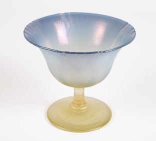 L.C.T. Tiffany Favrile Pastel Glass Sherbet.