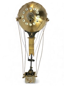French Brass Ballooning Novelty Mystery Clock.