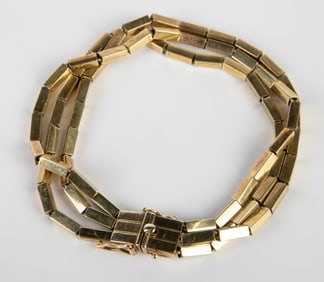 14K Yellow Gold 3 Strand Bracelet - 23 Pennyweight