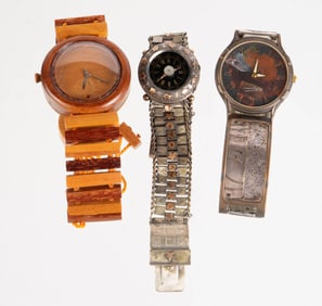 Lot of 3 Artist Made Watches - Milieris, Maguaco.