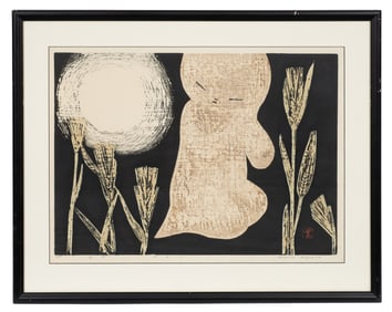 May, Woodcut by Kaoru Kawano.