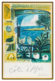 Cote d'Azur Lithographic Poster, Picasso.