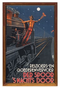 Dutch Nighttime Railway Ad, Willem van de Poll.