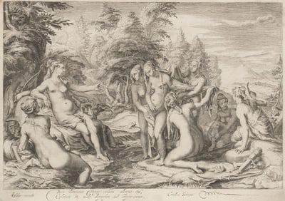 Diana and Callisto (After Goltzius), Jan Saenredam