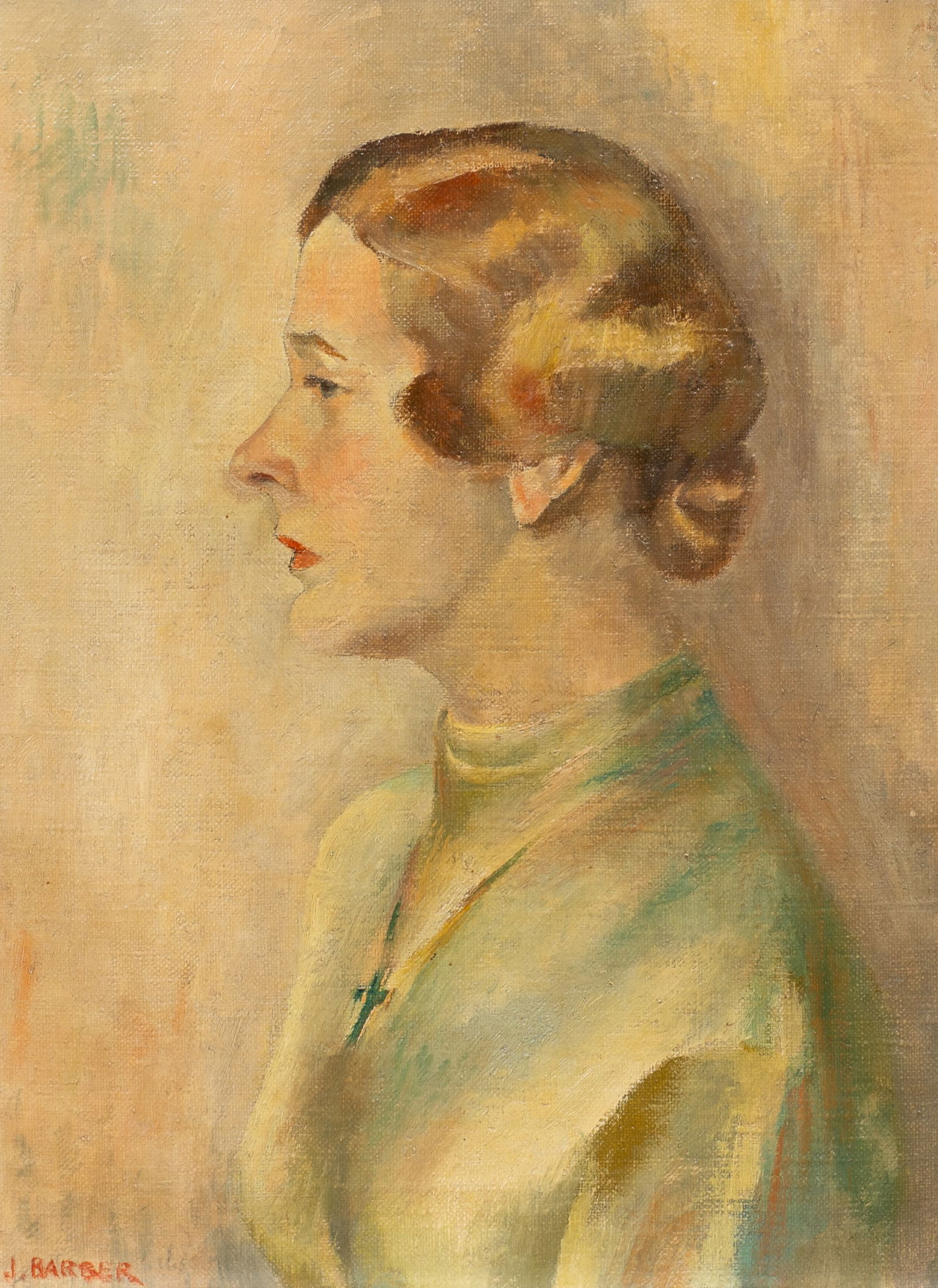 Bust Portrait of a Woman, J. Barber. (1 of 5)