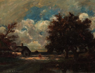 Barbizon Style Landscape, Copy After Jules Dupre.