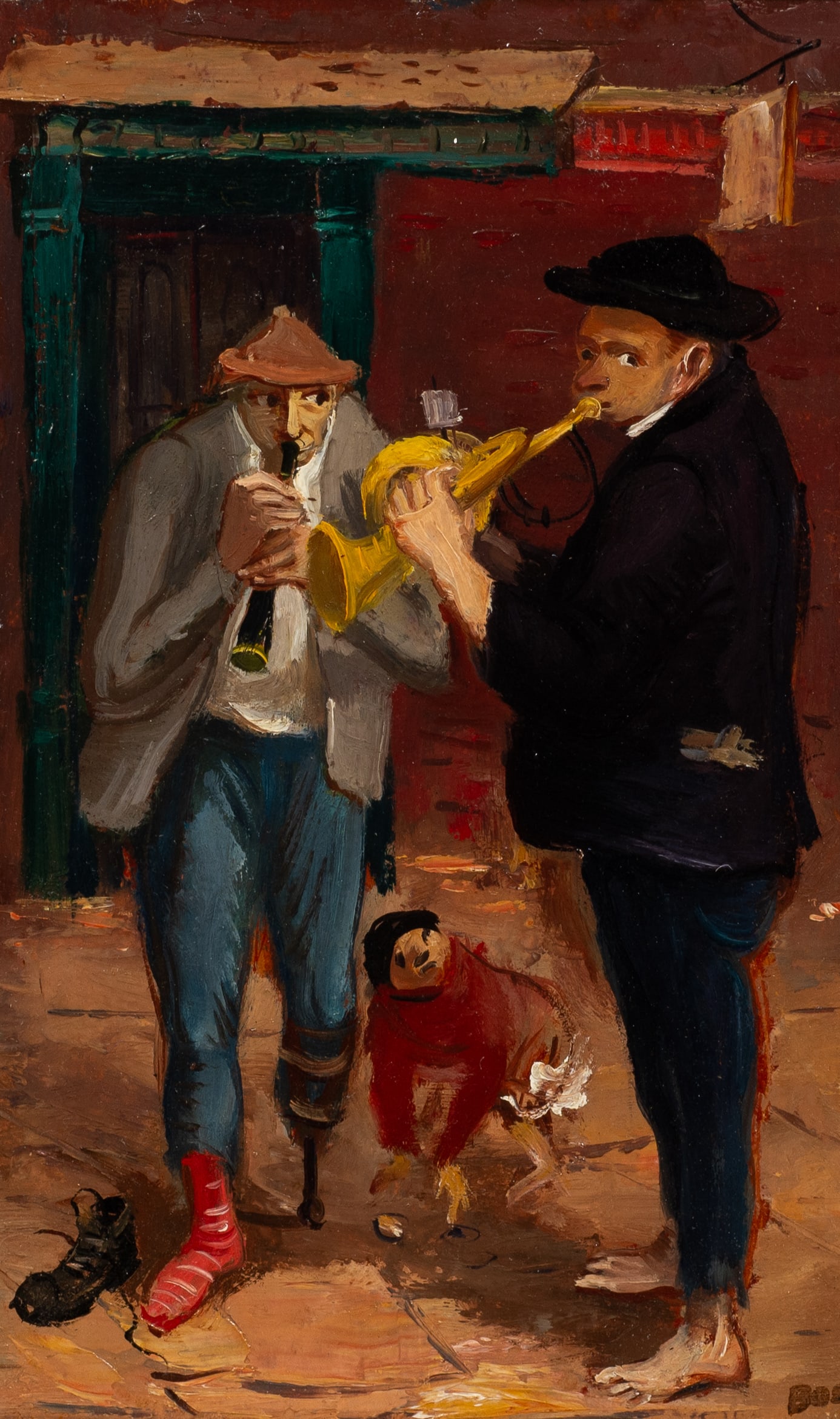 Two Musicians, Figural Painting, Louis Bosa. (1 of 5)