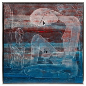 Abstract Figural Painting by Harold Kimball.