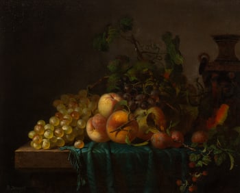 19th Century Still Life Painting, Rene Jouhan.