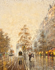 Paris Street Scene, Joseph Kotzian De Miskolc.