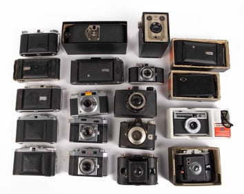 Large Lot of Vintage Agfa & Ansco Film Cameras.