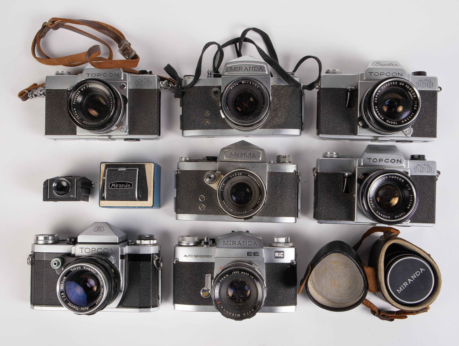 Lot of Topcon and Miranda SLR cameras. (1 of 4)