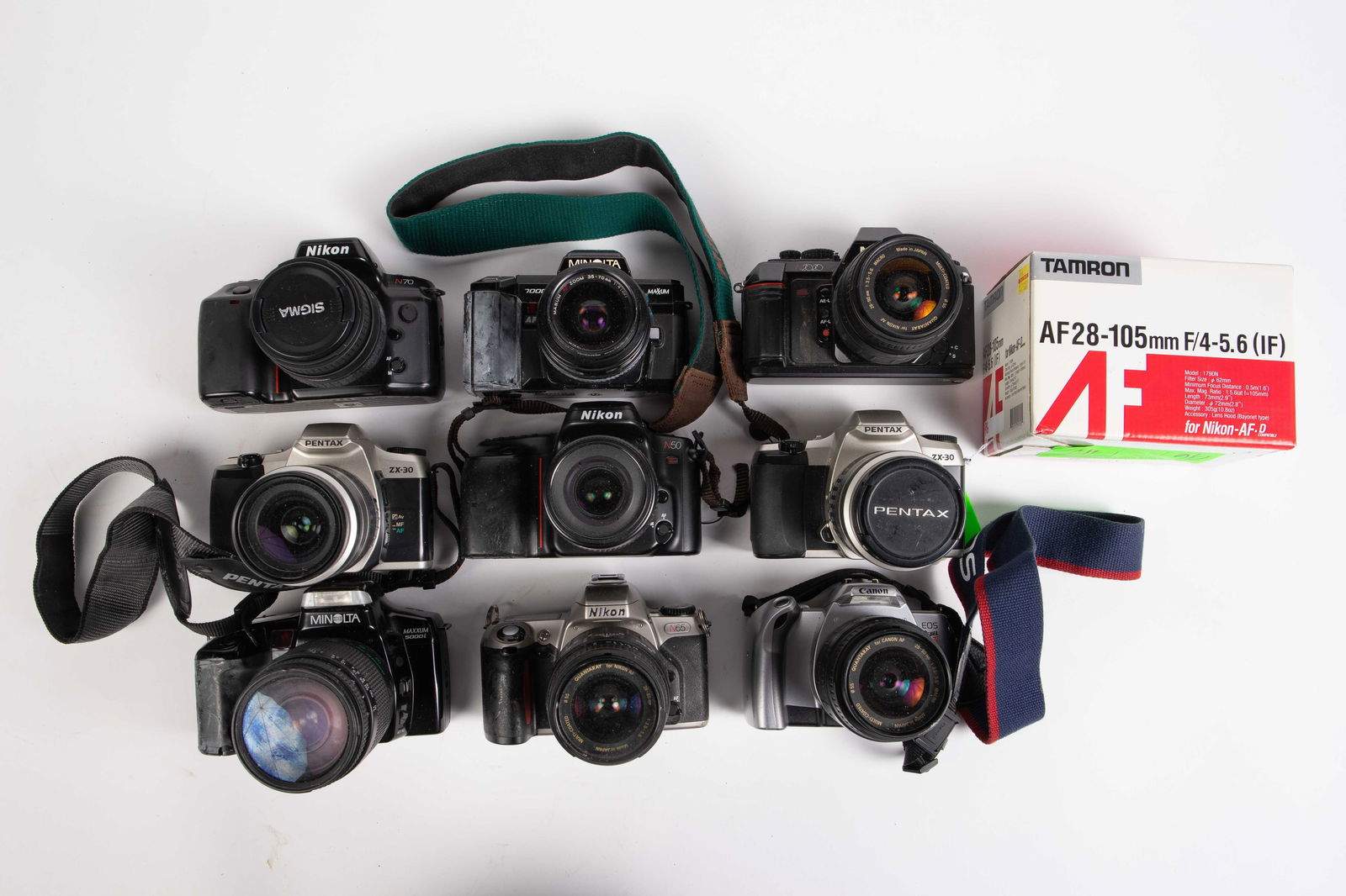 Lot of Autofocus 35mm SLR Cameras w/ Lenses. (1 of 3)