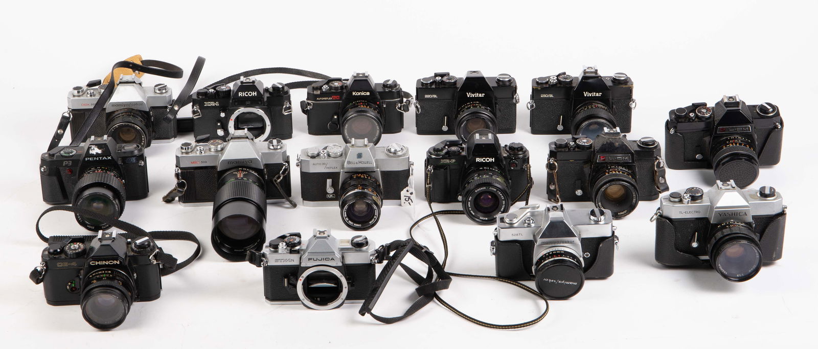 Lot of 35mm SLR Cameras w/ Lenses. (1 of 6)
