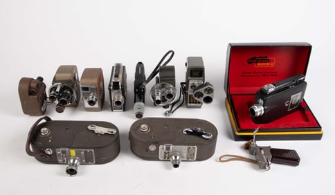 Lot of Vintage 8mm & 16mm Movie Cameras.