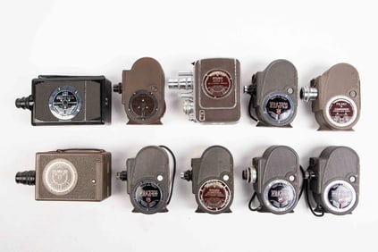 Lot of Ten Bell & Howell Filmo 8mm Movie Cameras.
