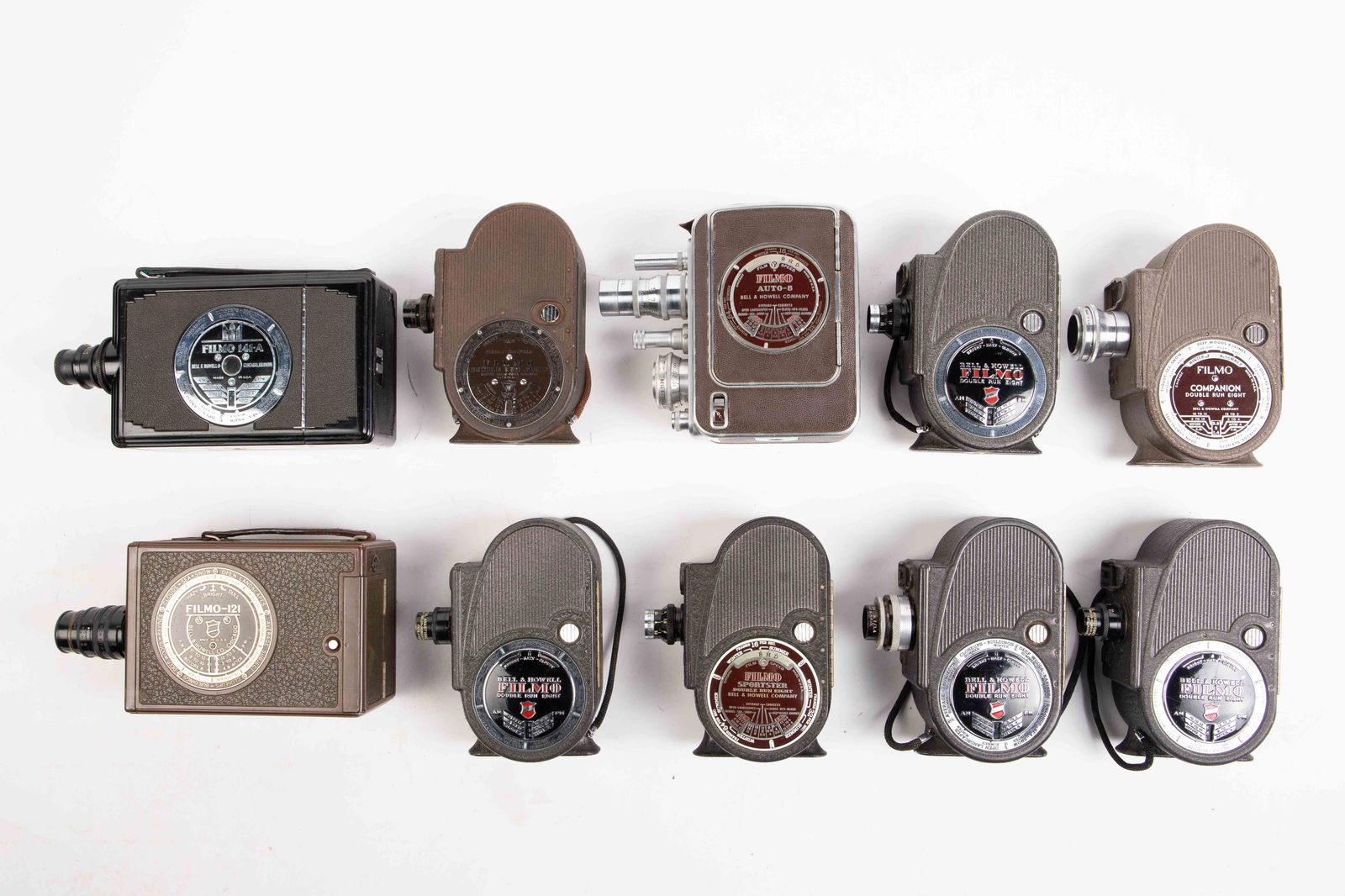 Lot of Ten Bell & Howell Filmo 8mm Movie Cameras. (1 of 6)