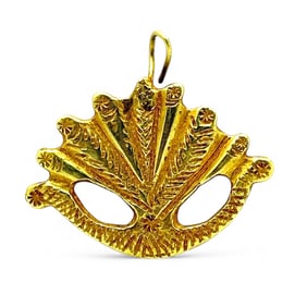 14K Yellow Gold Hand Made Pendant.