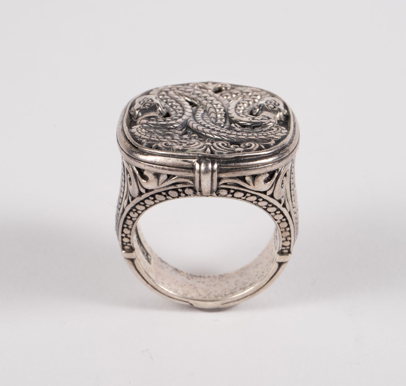 Konstantino Sterling Silver Double Serpent Ring. (1 of 8)