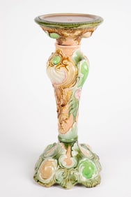 Antique English Majolica Pottery Jardiniere Stand.