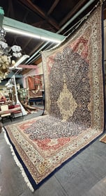 11' 10" x 19' Isfahan Pattern Hand-Knotted Rug.