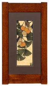 Tall Gingko, Art & Crafts Style Gouache, Munman.