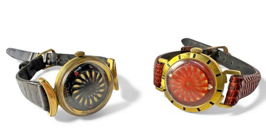 2 Vintage Borel Kaleidoscope Cocktail Watches.