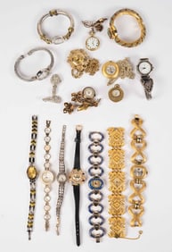 Lot of 17 Vintage Ladies' Watches - Sterling, Etc.