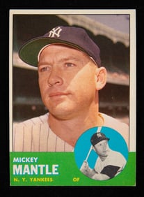 1963 Topps #200 Mickey Mantle Baseball Card.