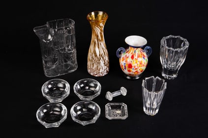 Lot of Glass & Crystal: Baccarat, Lalique, Kosta.