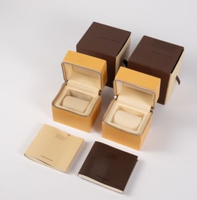 Lot of Two Louis Vuitton Watch Boxes - Beige.