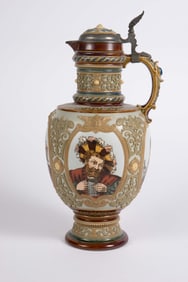 Mettlach 3 Liter Stein - #1830, Cavaliers.