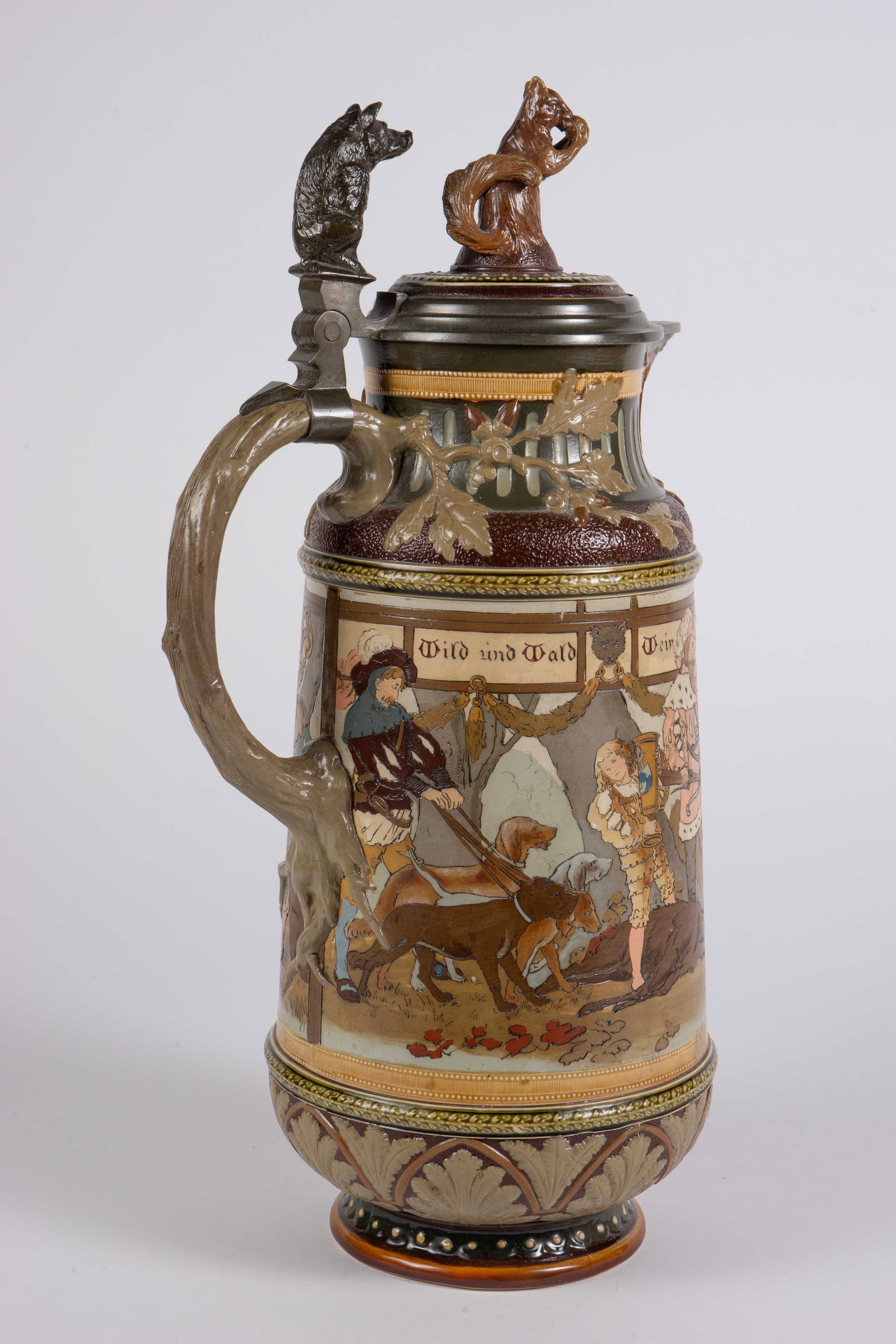 Mettlach 5 Liter Stein - #2205, Diana & Hunters. (1 of 9)
