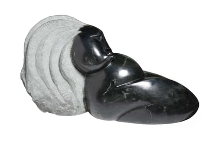 Possibly Shona Lg. Carved Stone Sculpture of Woman