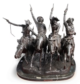 Large Bronze After Remington - Coming Thru the Rye