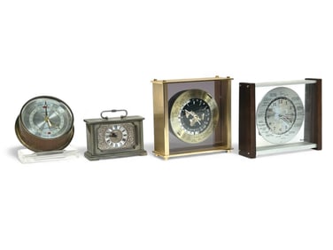 4 Clocks: Carriage Clock, World Time, & Tide.