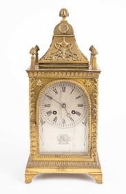 Ornate Gilt Bronze Chiming Bracket Clock.