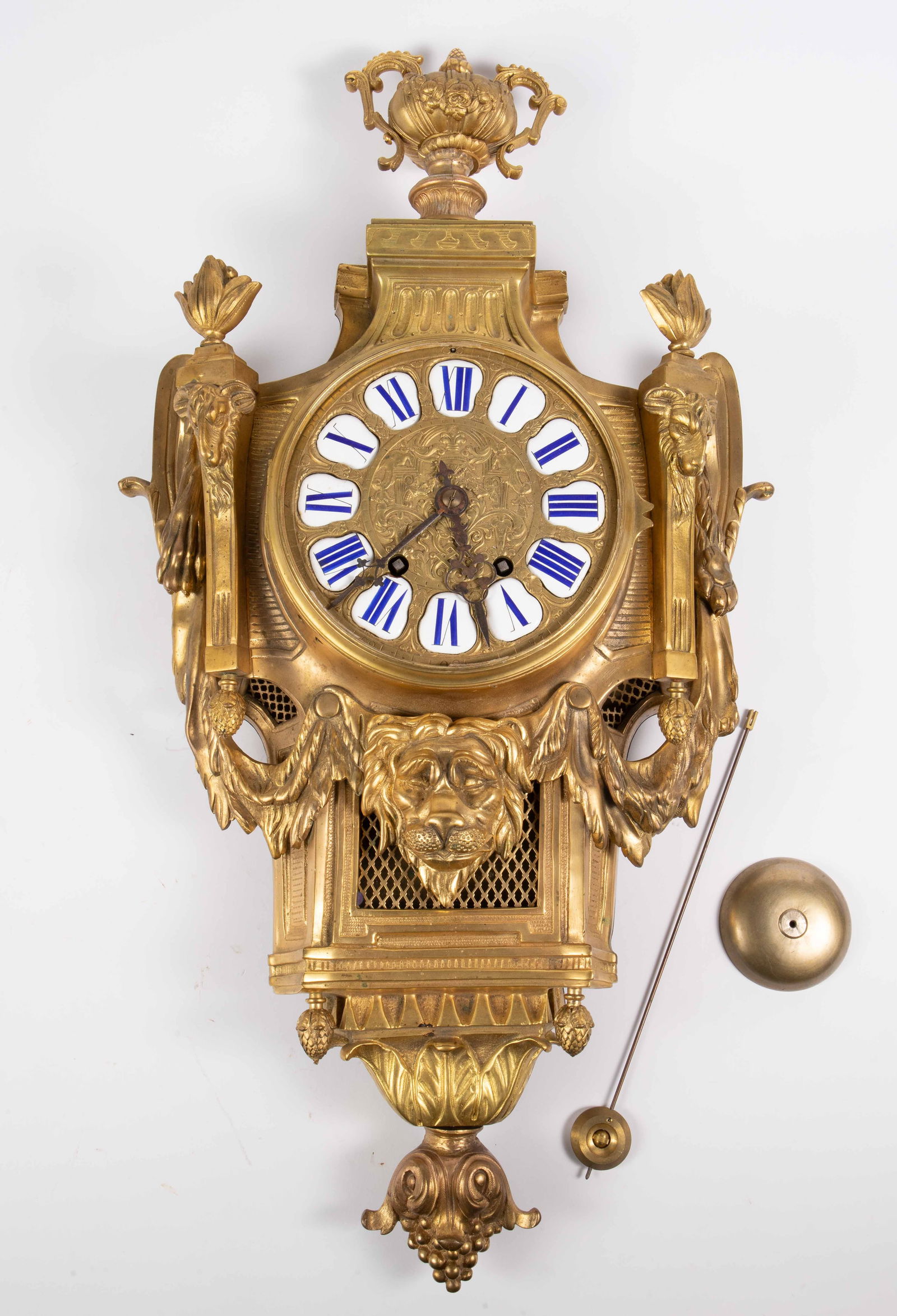 French Gilt Bronze Cartel Clock, Army & Navy C.S.L (1 of 8)