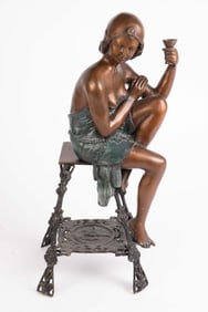 Bronze Sculpture of Art Deco Woman, Chantal.
