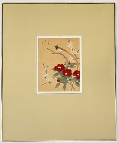 Chinese Watercolor / Gouache, Bird & Flowers.