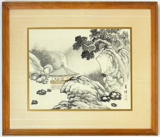 Chinese Ink & Color Painting on Silk.