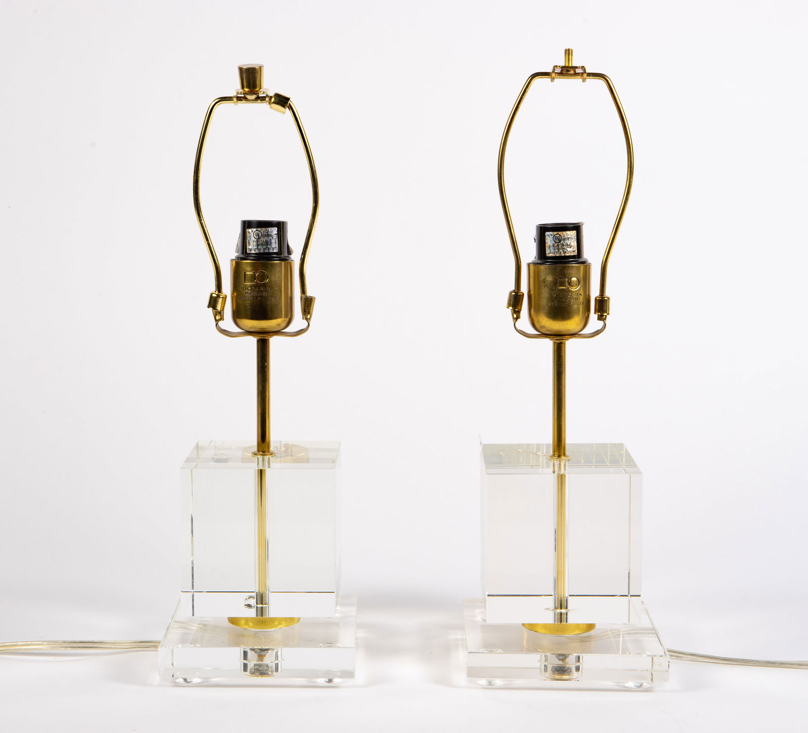 Pair of Victoria Hagan Crystal Table Lamps. (1 of 7)