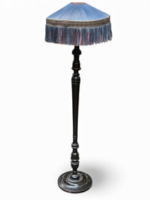 Antique Carved Mahogany Floor Lamp.