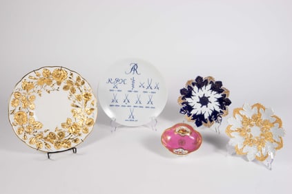 Lot of 5 Meissen Porcelain Dishes.