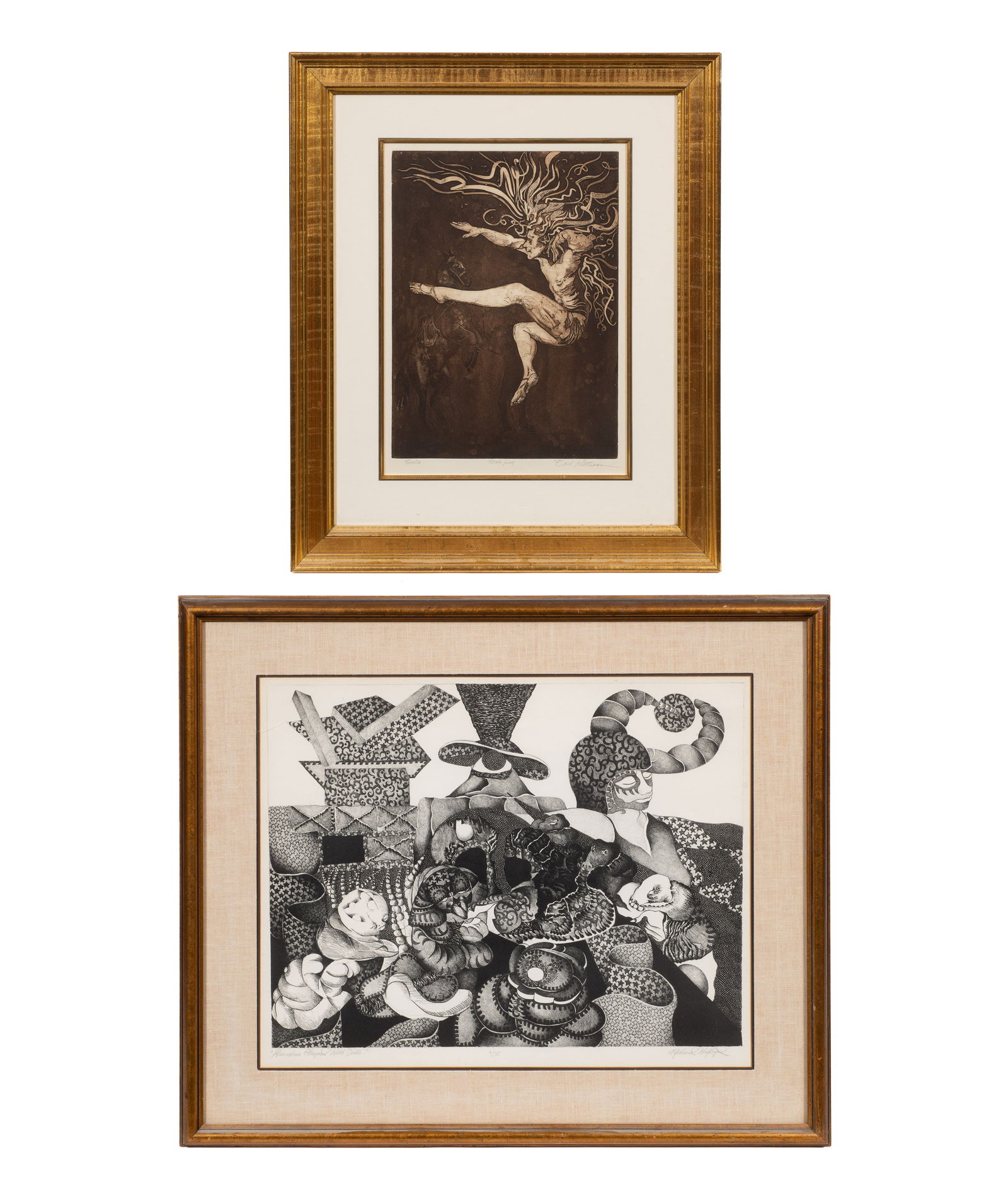 Lot of Two Abstract Works - Kittleson and Wolfing. (1 of 13)