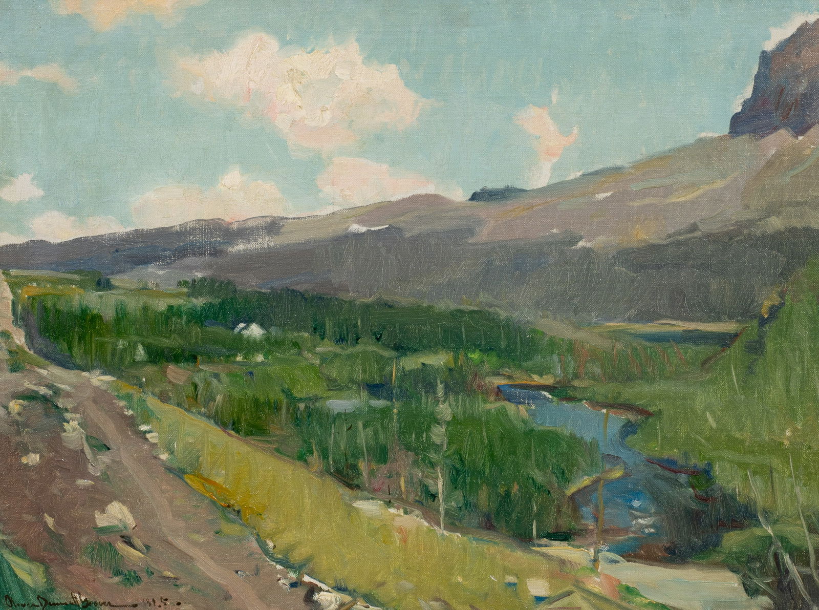 Lush Landscape Painting, Oliver D. Grover. (1 of 5)